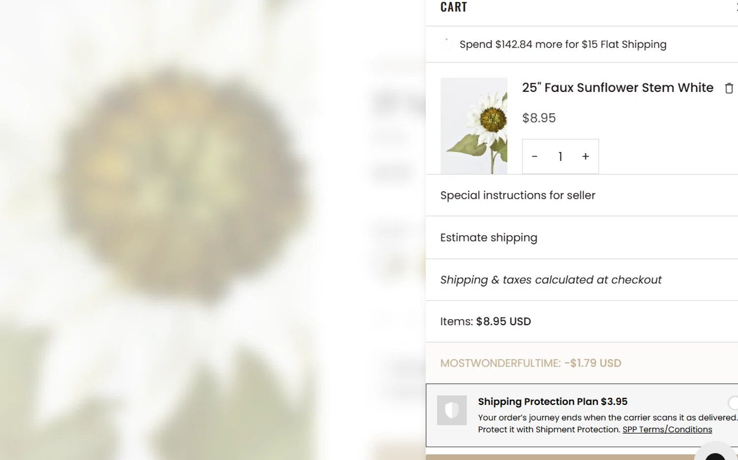 House by JSD Online promo code screenshot showing code MOSTWONDERFULTIME applied at House by JSD Online checkout page. Uploaded by SimplyCodes community member juanjose on Oct 24, 2025