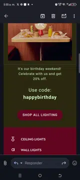 happybirthday coupon verification screenshot