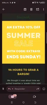 EXTRA10 coupon verification screenshot