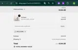 WELCOME coupon verification screenshot