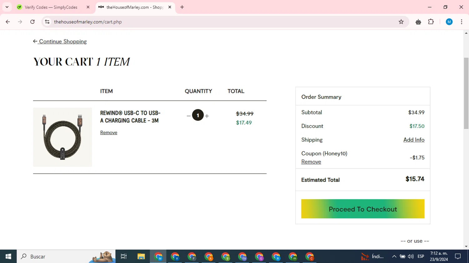 where to use House of Marley promo code box