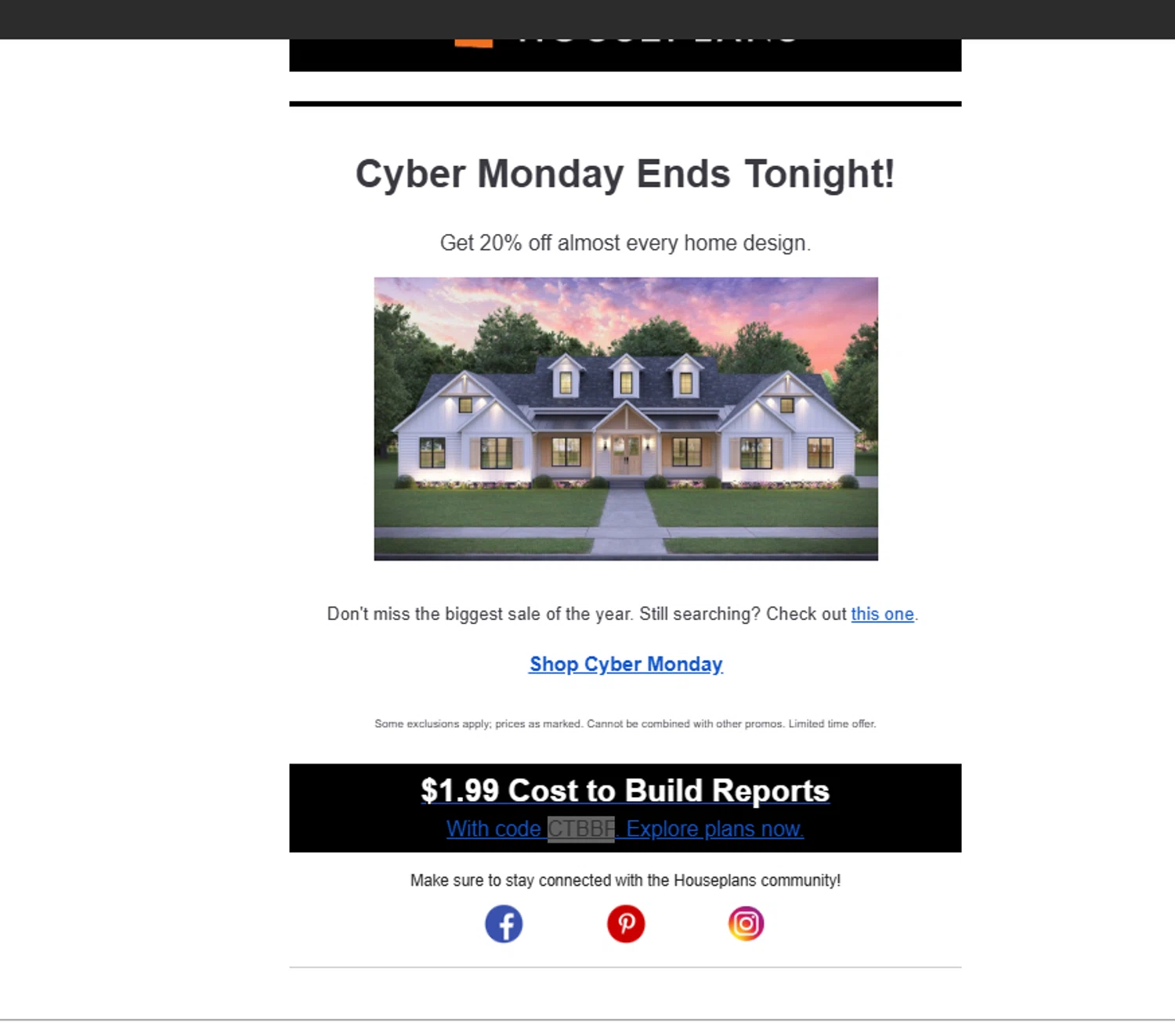 House Plans coupon code screenshot showing code CTBBF applied at House Plans checkout page. Uploaded by SimplyCodes community member Aressss on Dec 1, 2025