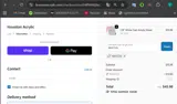 Houston Acrylic coupon verification screenshot