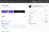 Houston Acrylic coupon verification screenshot