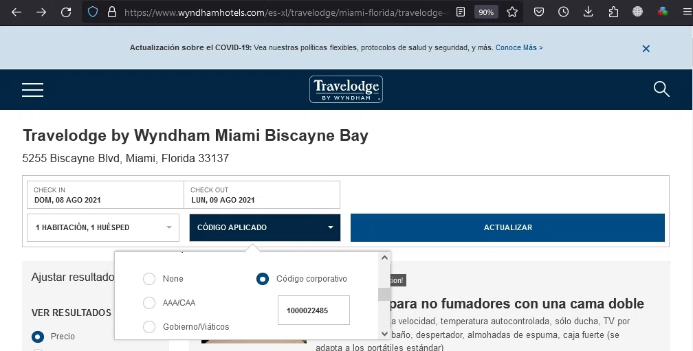 Howard Johnson checkout page showing Howard Johnson promo code box | Screenshot taken by SimplyCodes community member on Aug 8, 2021