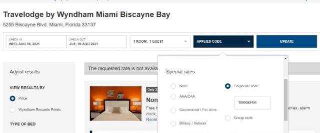 Howard Johnson checkout page showing Howard Johnson promo code box | Screenshot taken by SimplyCodes community member on Aug 4, 2021