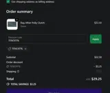 TENOFF% coupon verification screenshot