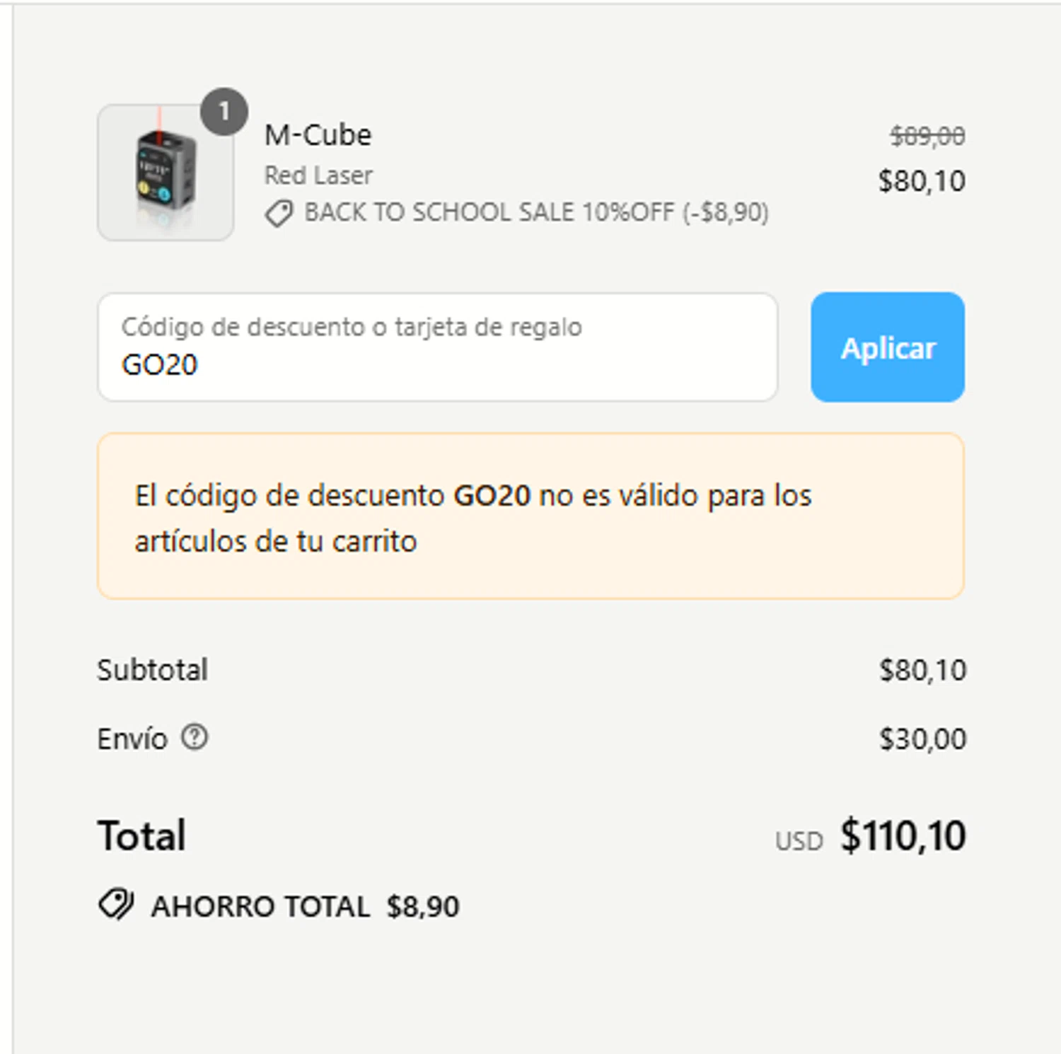 HOZO Design promo code screenshot showing code GO20 applied at HOZO Design checkout page. Uploaded by SimplyCodes community member mangoBajito1543 on Aug 25, 2025