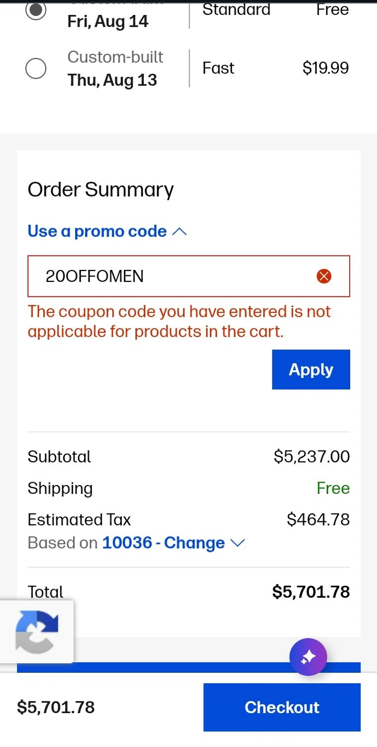 Verification screenshot for 20% Off Men by Hp 238 Inch Fhd 165hz Gaming Monitor Omen 24 at HP — 2d ago