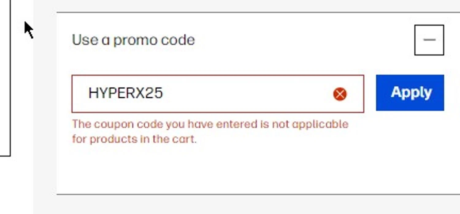 Verification screenshot for 25% Off Select Gaming Pcs And Hyperx Products (Members Only) at HP - 4d ago