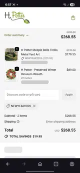 Newyear2026 coupon verification screenshot