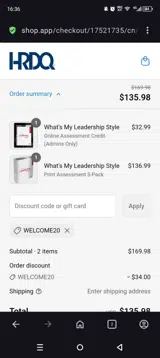 HRDQ coupon verification screenshot