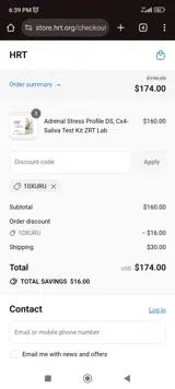 10XURU coupon verification screenshot