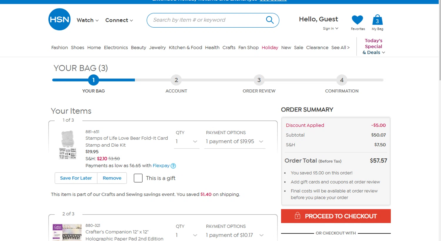 where to use HSN promo code box