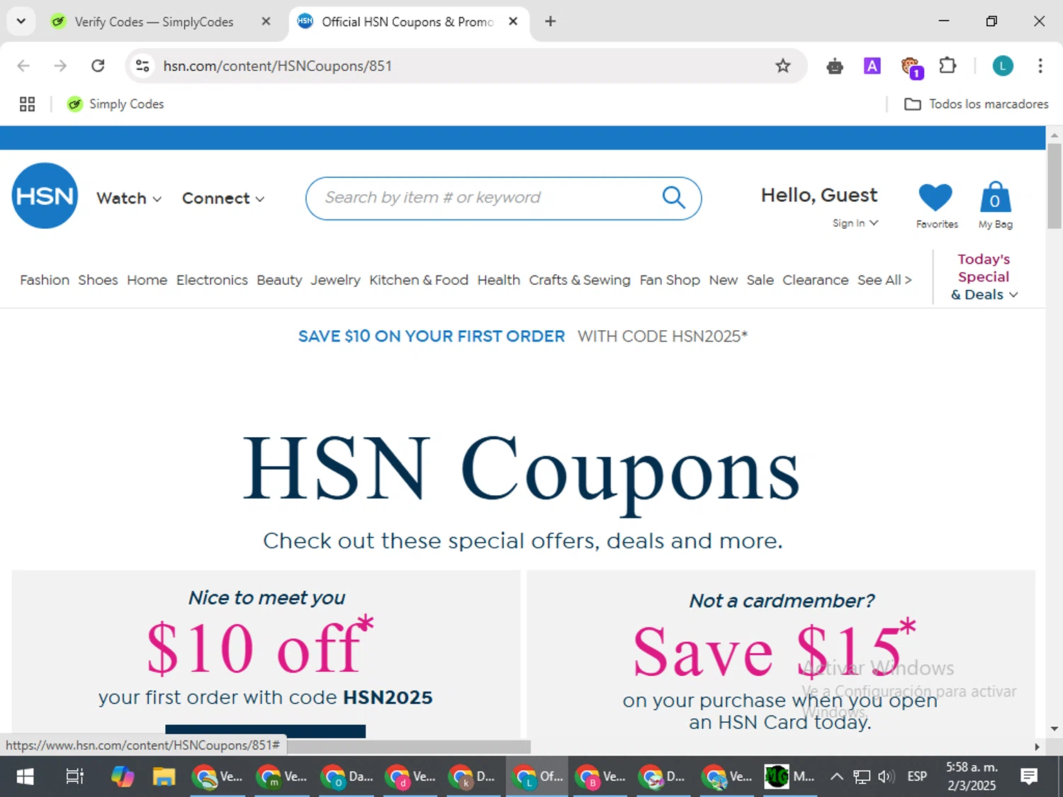 HSN Coupon Codes (2 Verified) - $10 Off + Free Ship May 2025