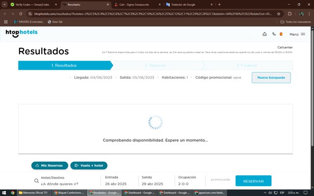 HTop Hotels checkout page showing HTop Hotels promo code box | Screenshot taken by SimplyCodes community member on Apr 28, 2025