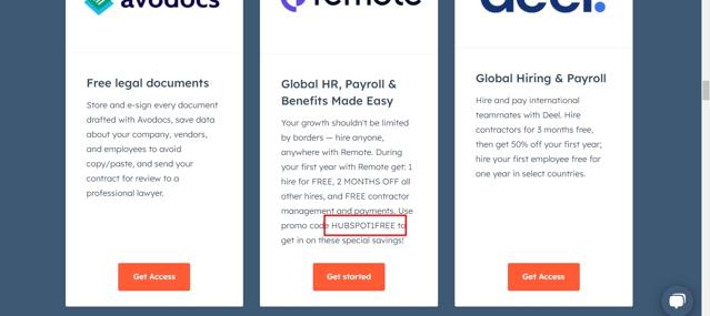 HubSpot checkout page showing HubSpot promo code box | Screenshot taken by SimplyCodes community member on Sep 14, 2022