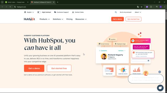 HubSpot checkout page showing HubSpot promo code box | Screenshot taken by SimplyCodes community member on Apr 19, 2025