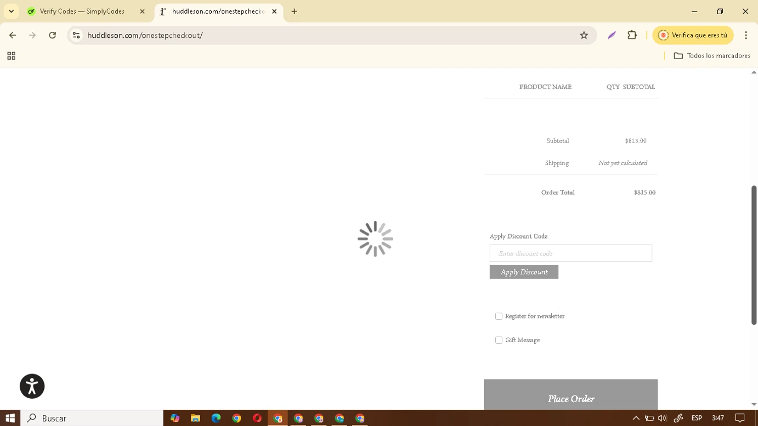 Huddleson promo code screenshot showing code BACK15 applied at Huddleson checkout page. Uploaded by SimplyCodes community member JESUSCOLMAN on Aug 21, 2025