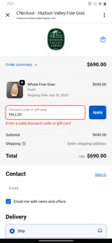 FALL20 coupon verification screenshot