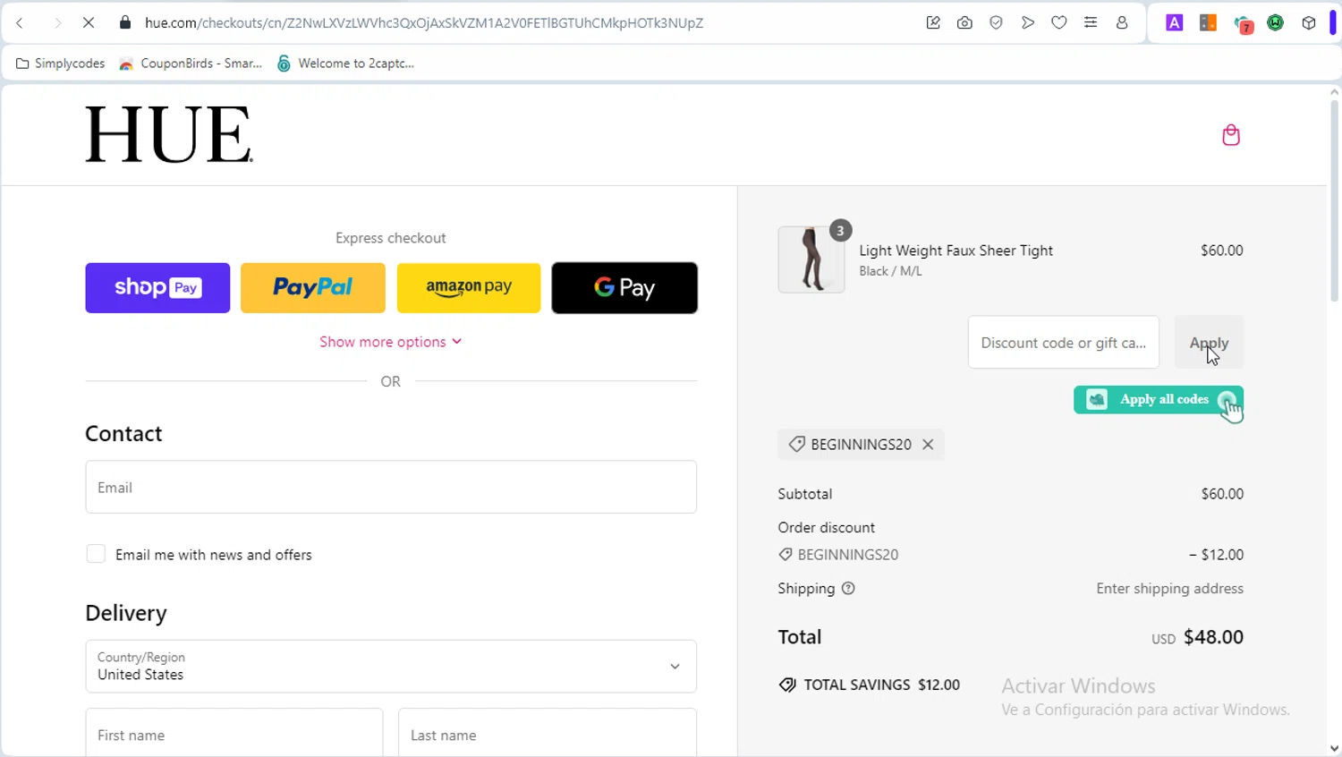 how to use HUE coupons