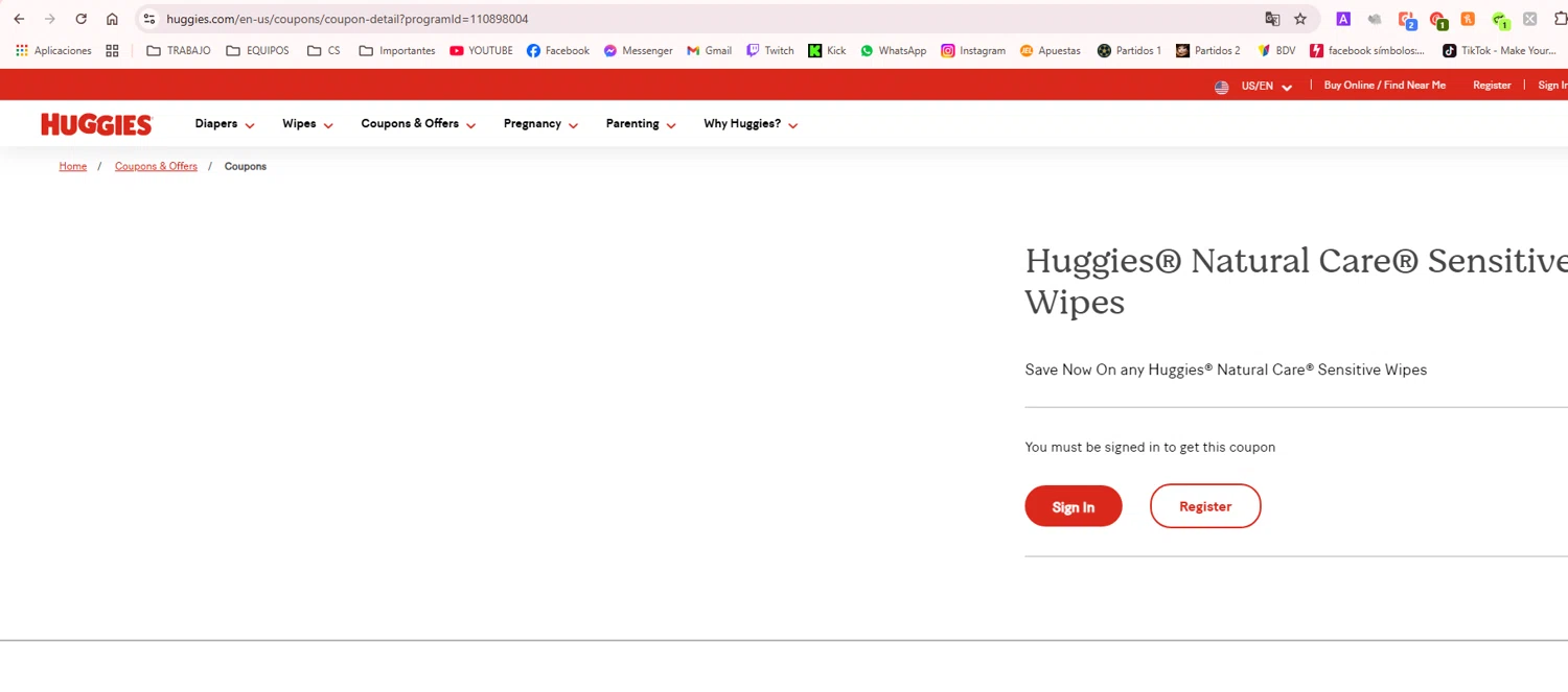 Huggies checkout page showing Huggies promo code box | Screenshot taken by SimplyCodes community member on Nov 14, 2024