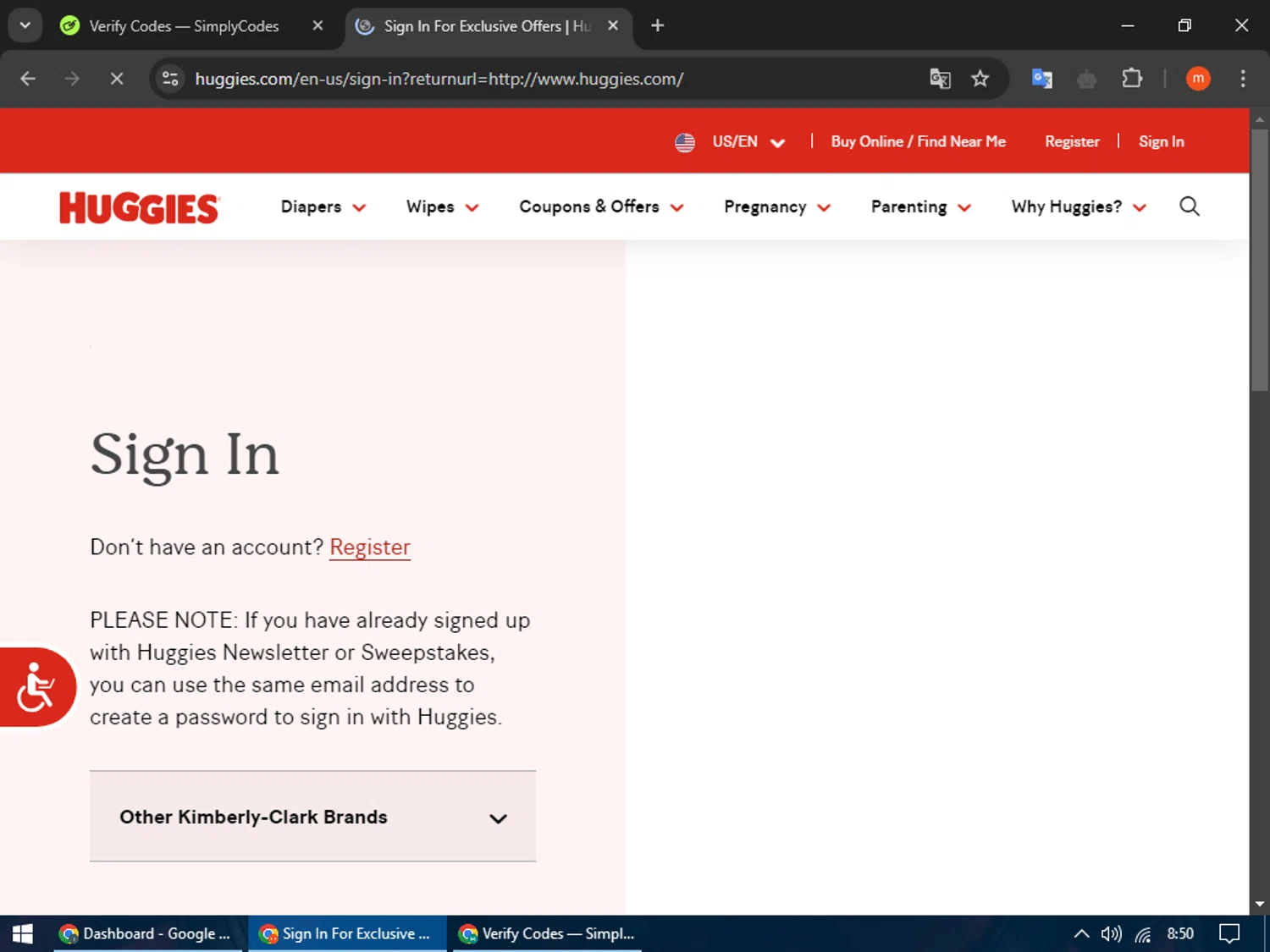Huggies checkout page showing Huggies promo code box | Screenshot taken by SimplyCodes community member on Sep 17, 2024