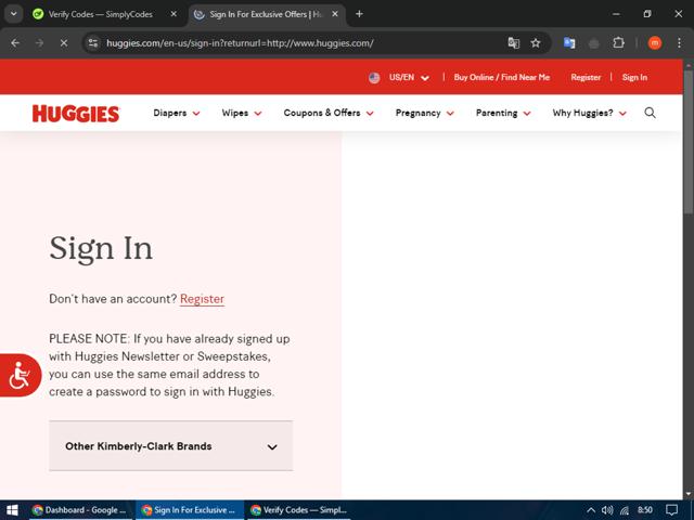 Huggies checkout page showing Huggies promo code box | Screenshot taken by SimplyCodes community member on Sep 17, 2024