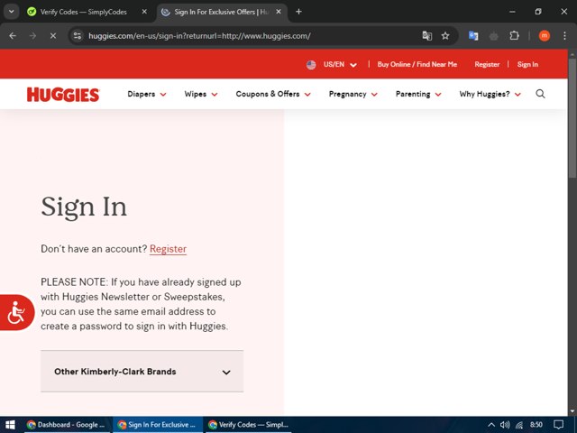 Huggies checkout page showing Huggies promo code box | Screenshot taken by SimplyCodes community member on Sep 17, 2024