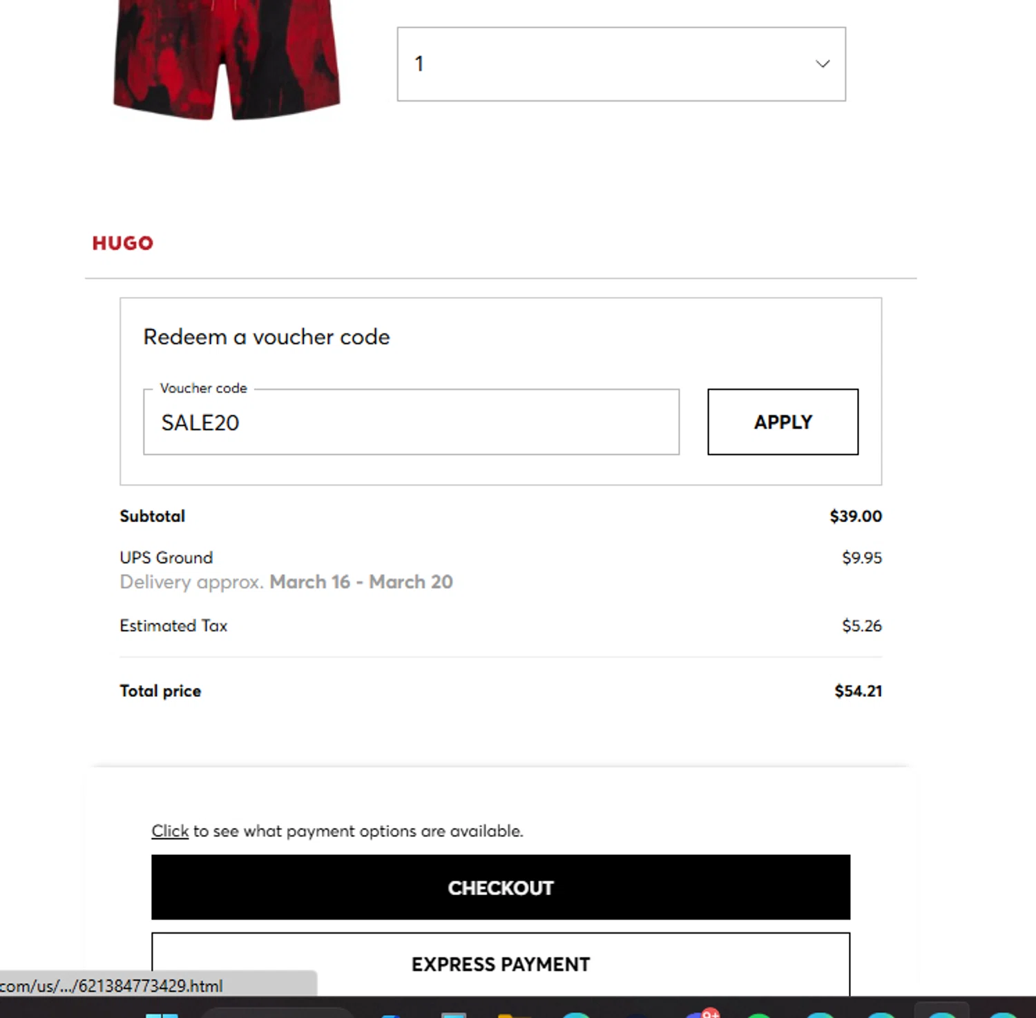 hugo boss coupon code 2019