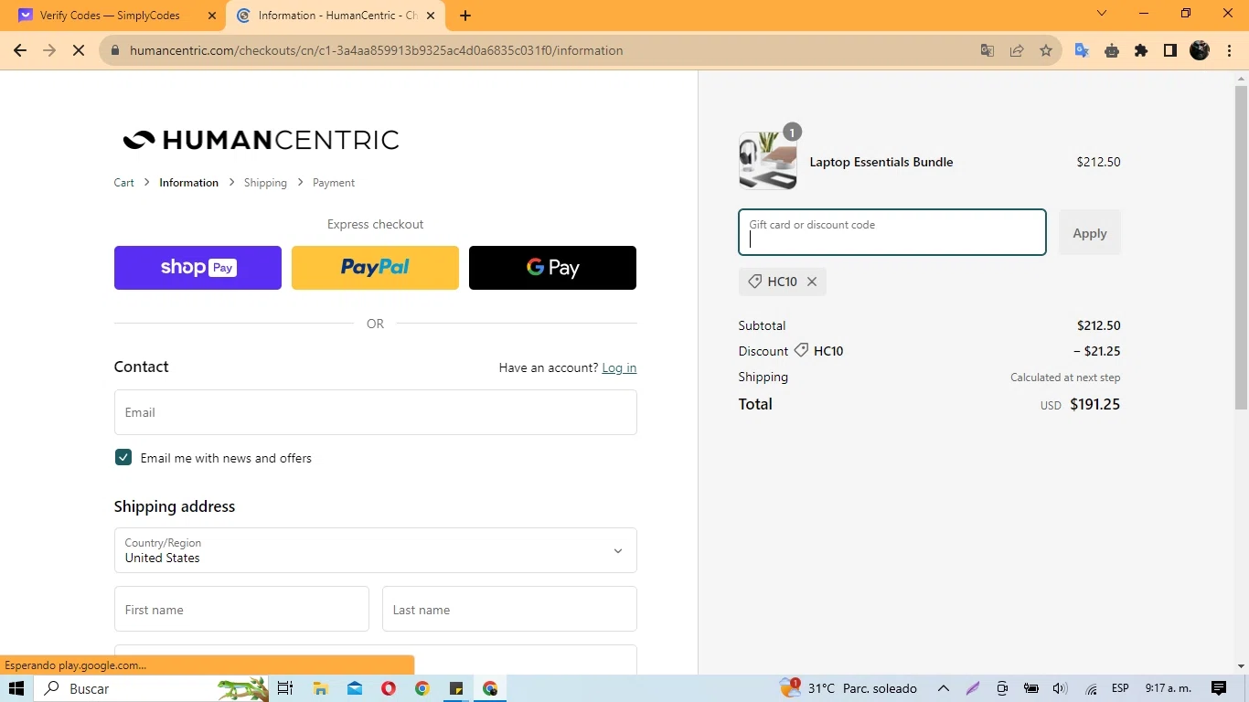 how to use HumanCentric coupons