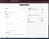 HUMAN SUCKS coupon verification screenshot