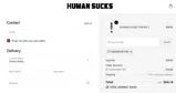 HUMAN SUCKS coupon verification screenshot