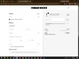 HUMAN SUCKS coupon verification screenshot