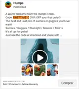Humps Optics coupon verification screenshot