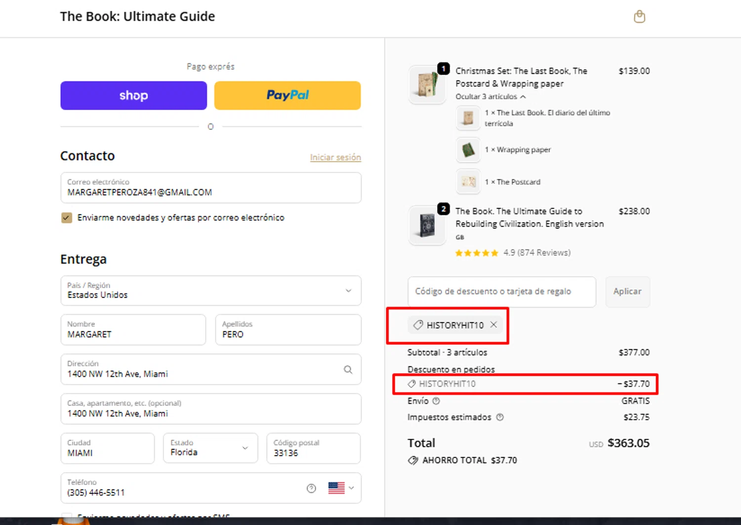 Hungry Minds Publishing promo code screenshot showing code HISTORYHIT10 applied at Hungry Minds Publishing checkout page. Uploaded by SimplyCodes community member SavingsTitan4239 on Dec 4, 2025