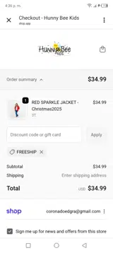 Freeship coupon verification screenshot
