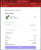 LINLEYGALES coupon verification screenshot