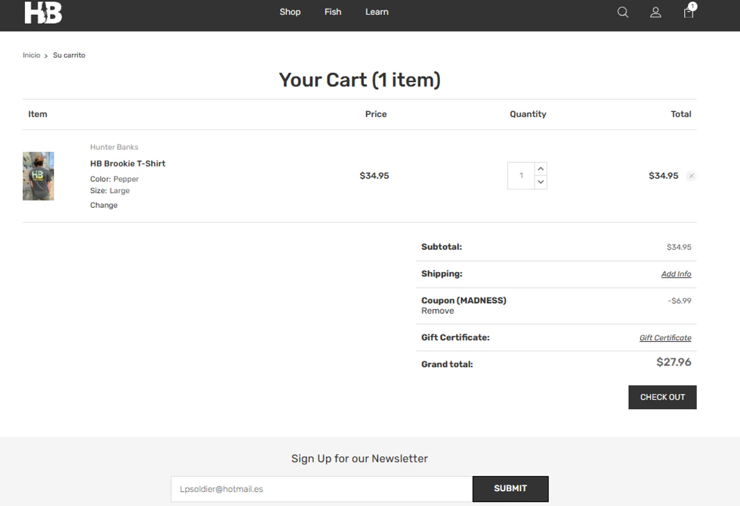 where to use Hunter Banks Company promo code box