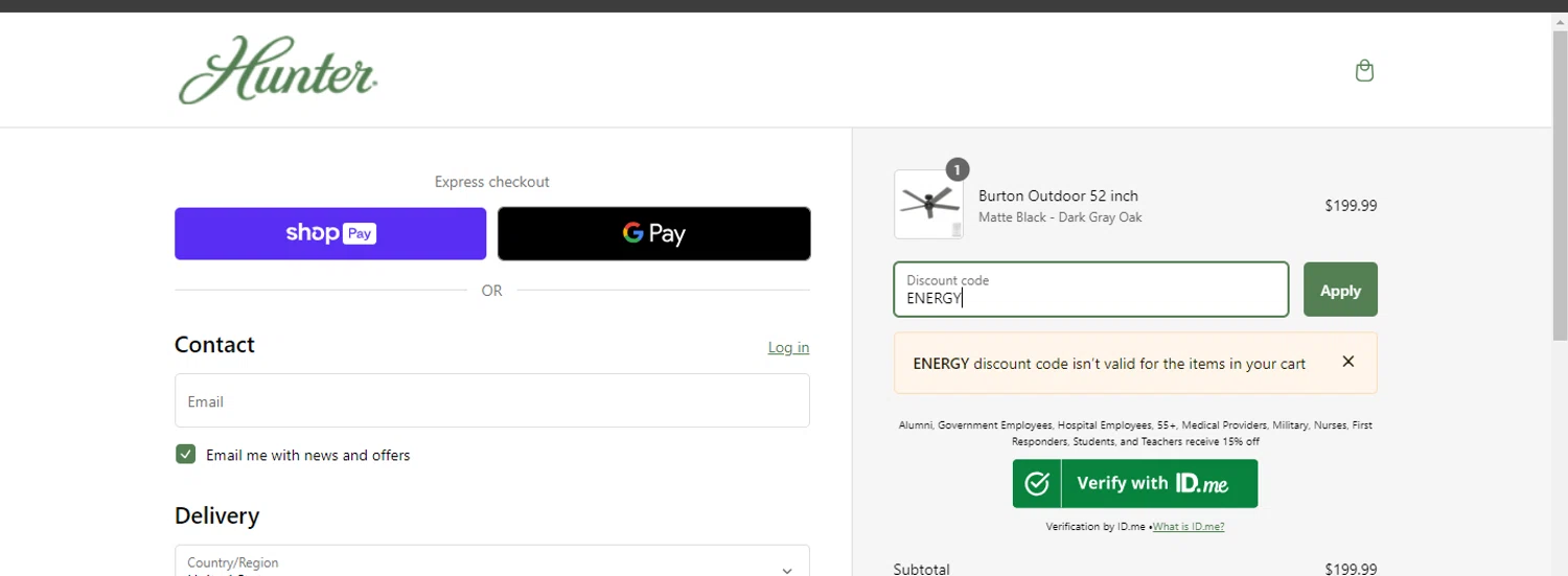 Hunter Fan Discount Codes 25 Off Coupon Codes in August 2024