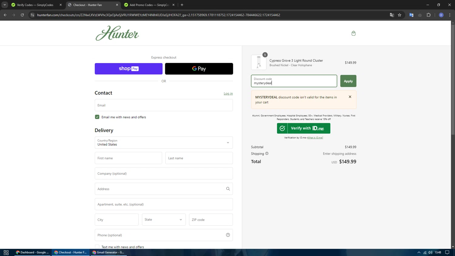 Hunter Fan Discount Codes 10 Off September 2024