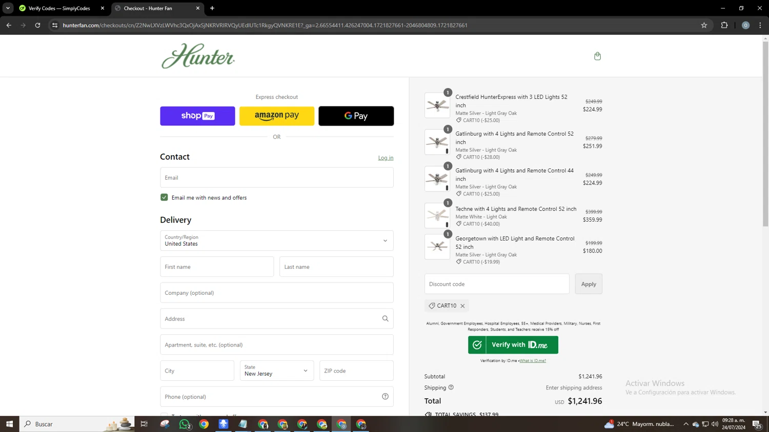 Hunter Fan Discount Codes 10 Off September 2024