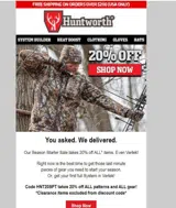HNT20SPT coupon verification screenshot