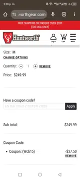 Wcb15 coupon verification screenshot