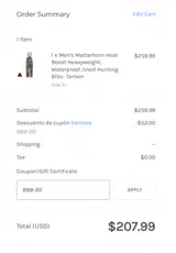 BBB-20 coupon verification screenshot