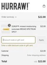 Hurraw! Balm coupon verification screenshot