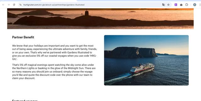 Hurtigruten checkout page showing Hurtigruten promo code box | Screenshot taken by SimplyCodes community member on Mar 28, 2025