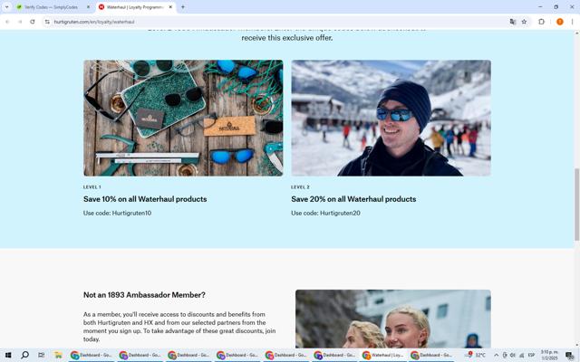 Hurtigruten checkout page showing Hurtigruten promo code box | Screenshot taken by SimplyCodes community member on Feb 1, 2025