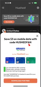 HUSHEDFAN coupon verification screenshot