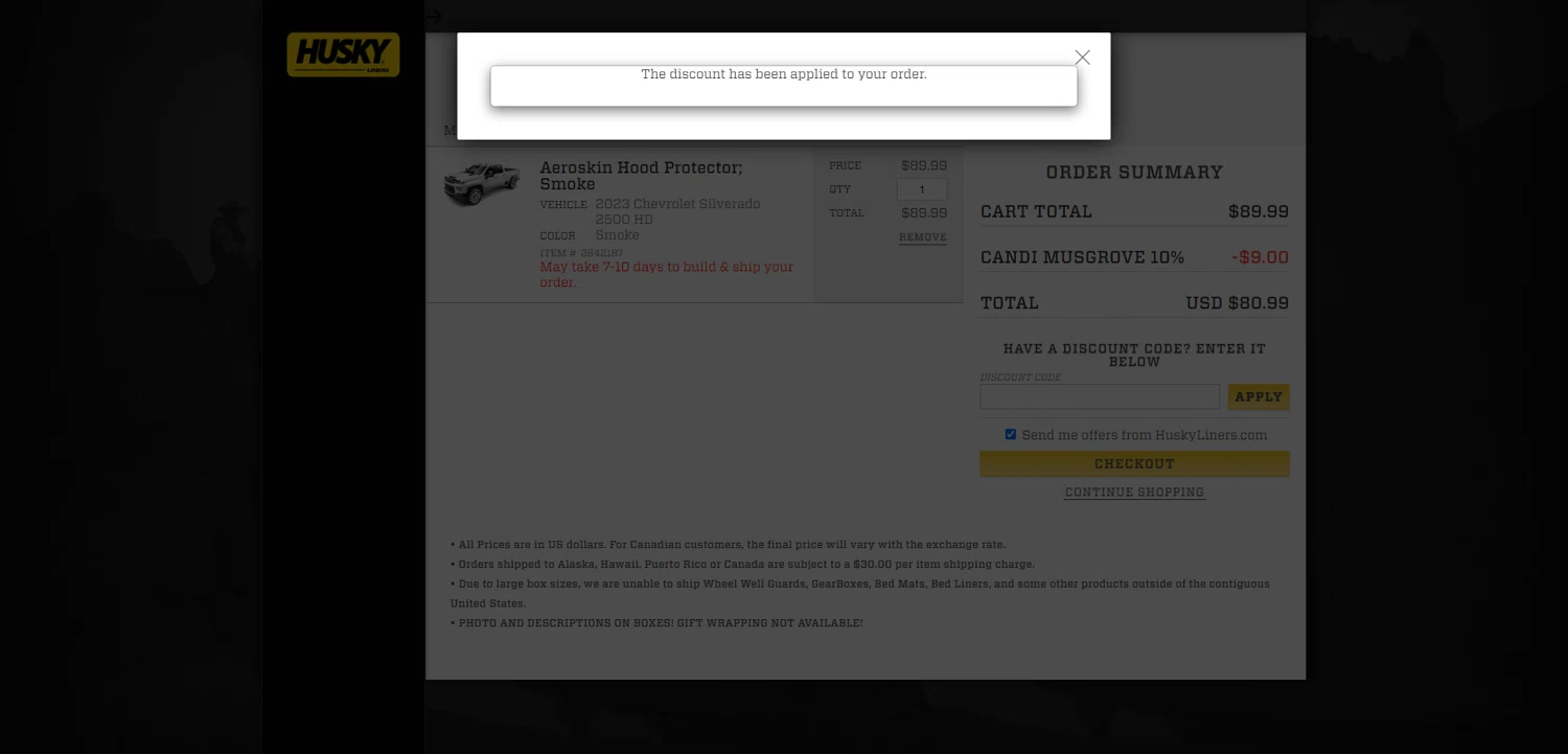 Husky Liners Discount Codes 10 Off August 2024